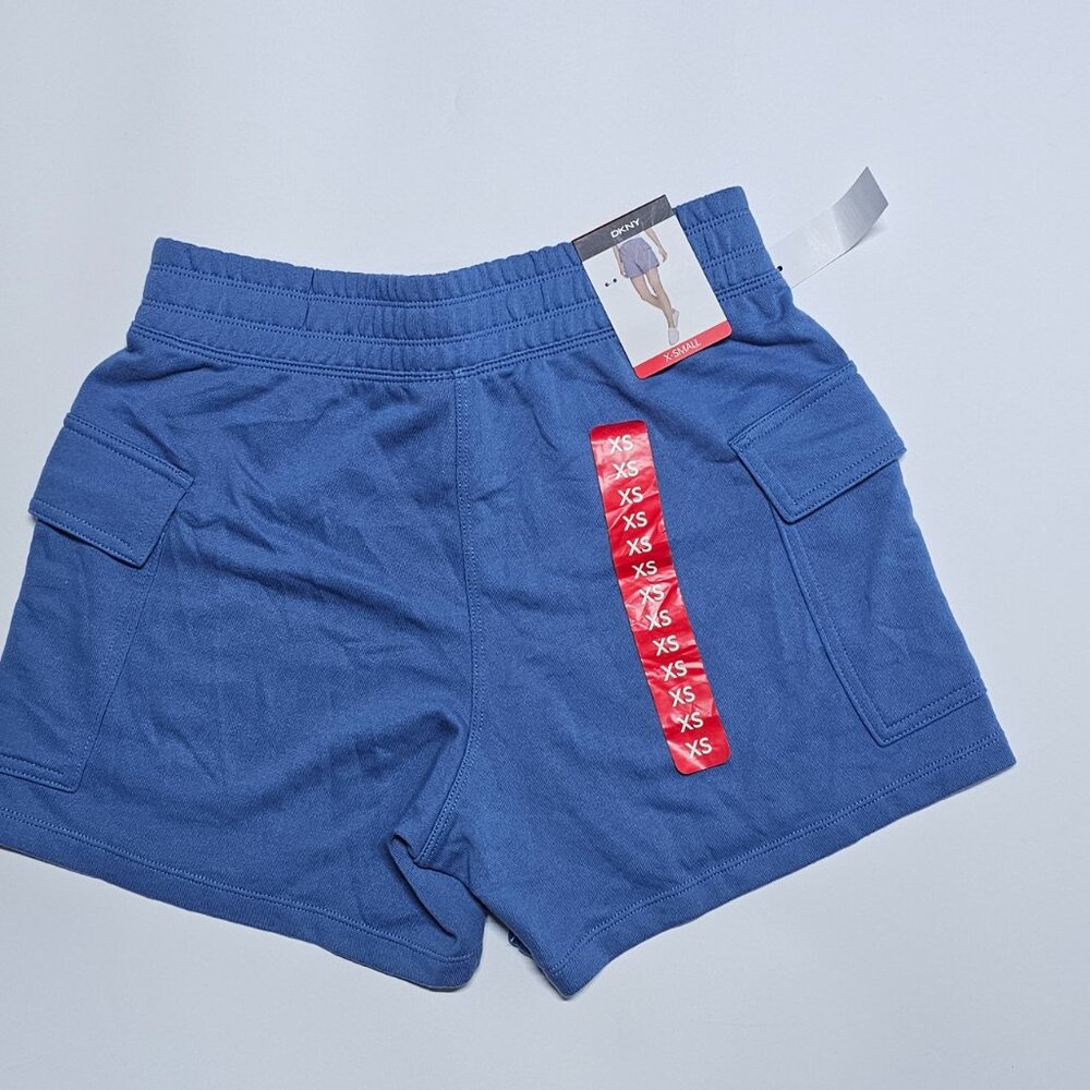DKNY Women's French Terry Classic Fit Ultra-Soft Cargo Short - Picture 4 of 6